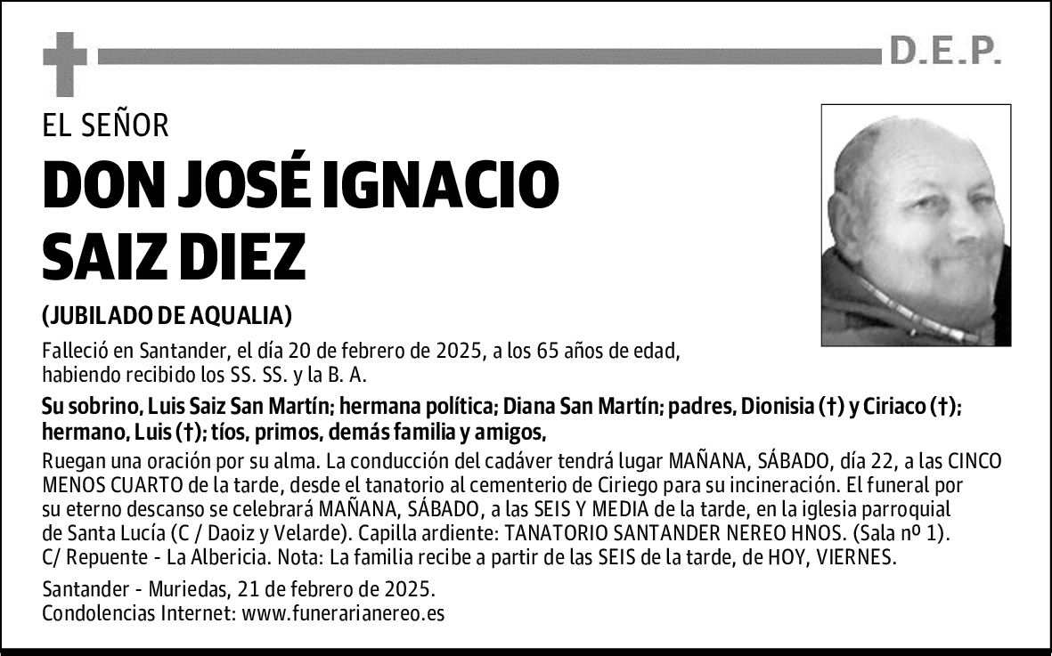 DON JOSÉ IGNACIO SAIZ DIEZ