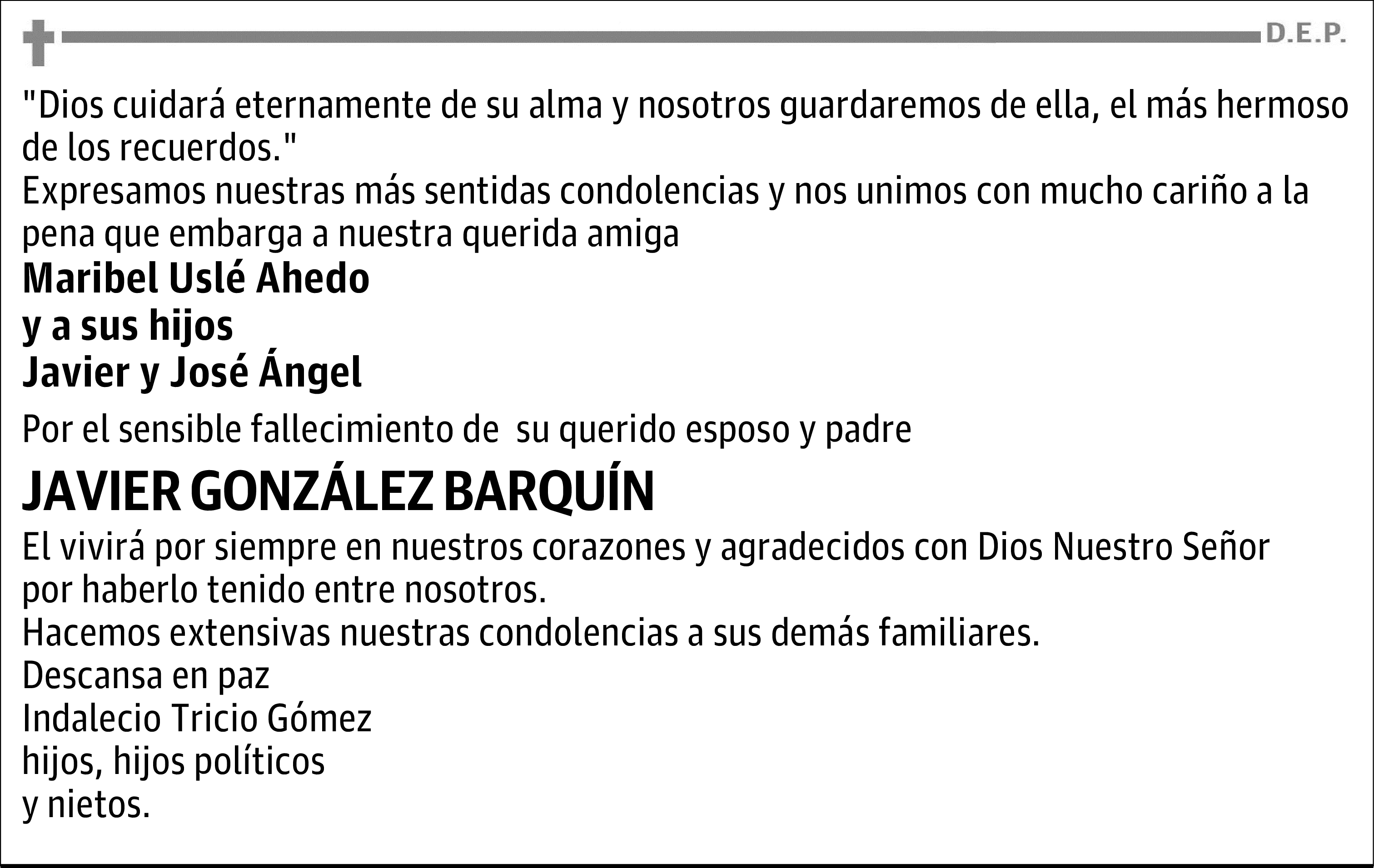 JAVIER GONZÁLEZ BARQUÍN