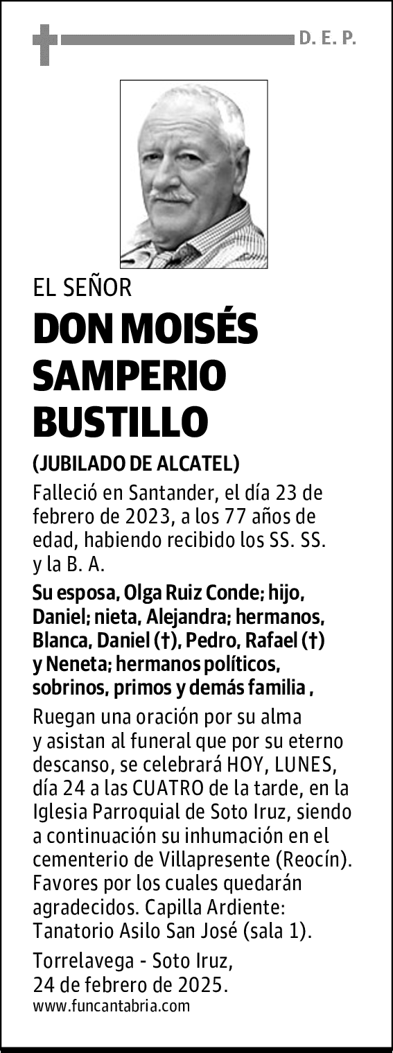 DON MOISÉS SAMPERIO BUSTILLO