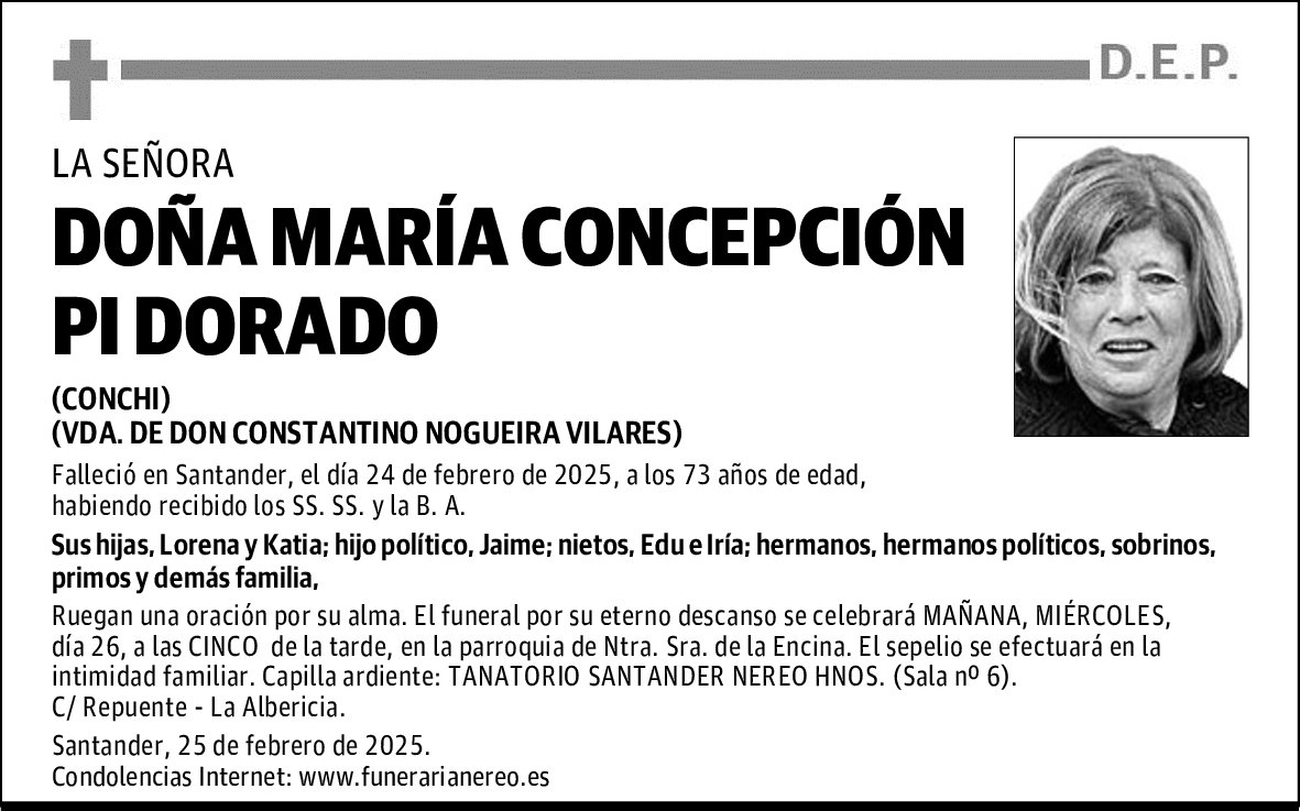 DOÑA MARÍA CONCEPCIÓN PI DORADO