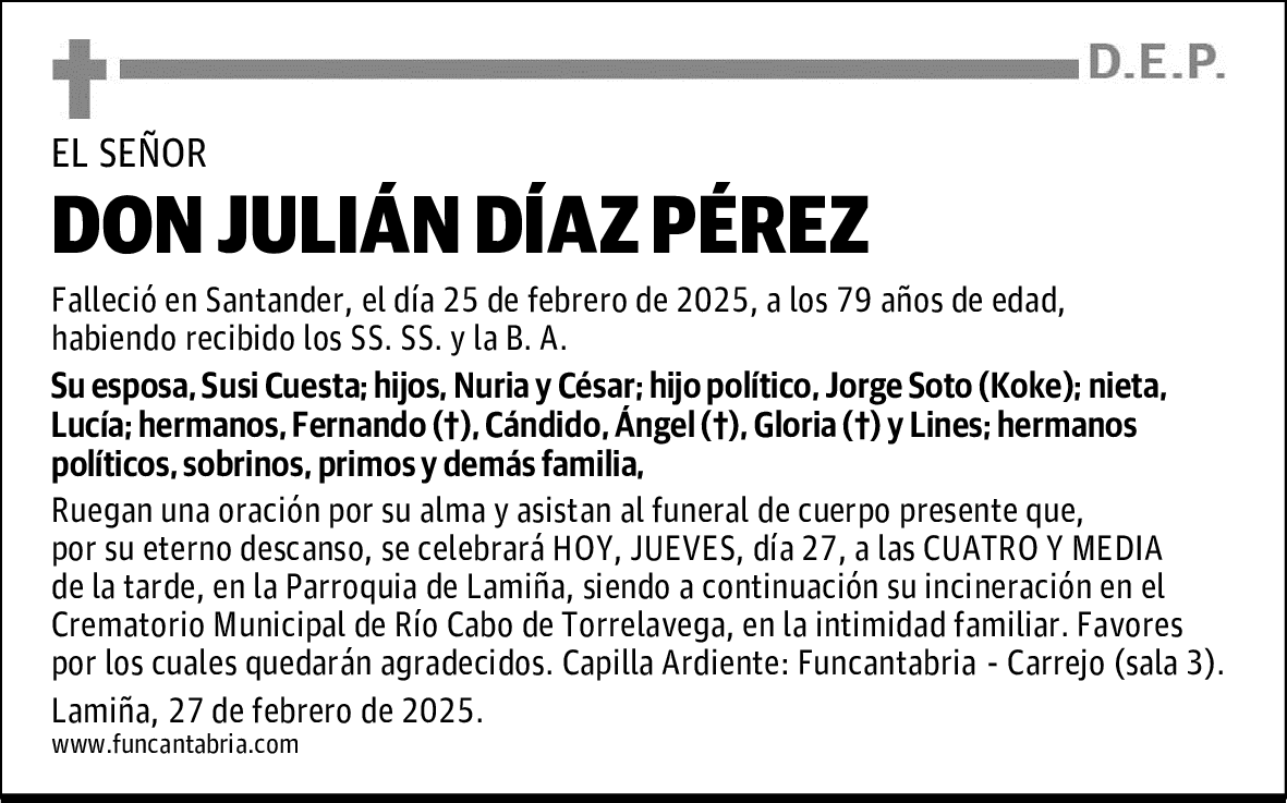 DON JULIÁN DÍAZ PÉREZ