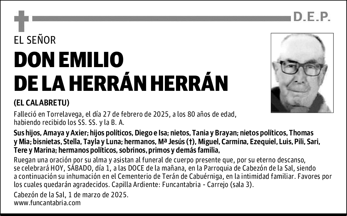 DON EMILIO DE LA HERRÁN HERRÁN