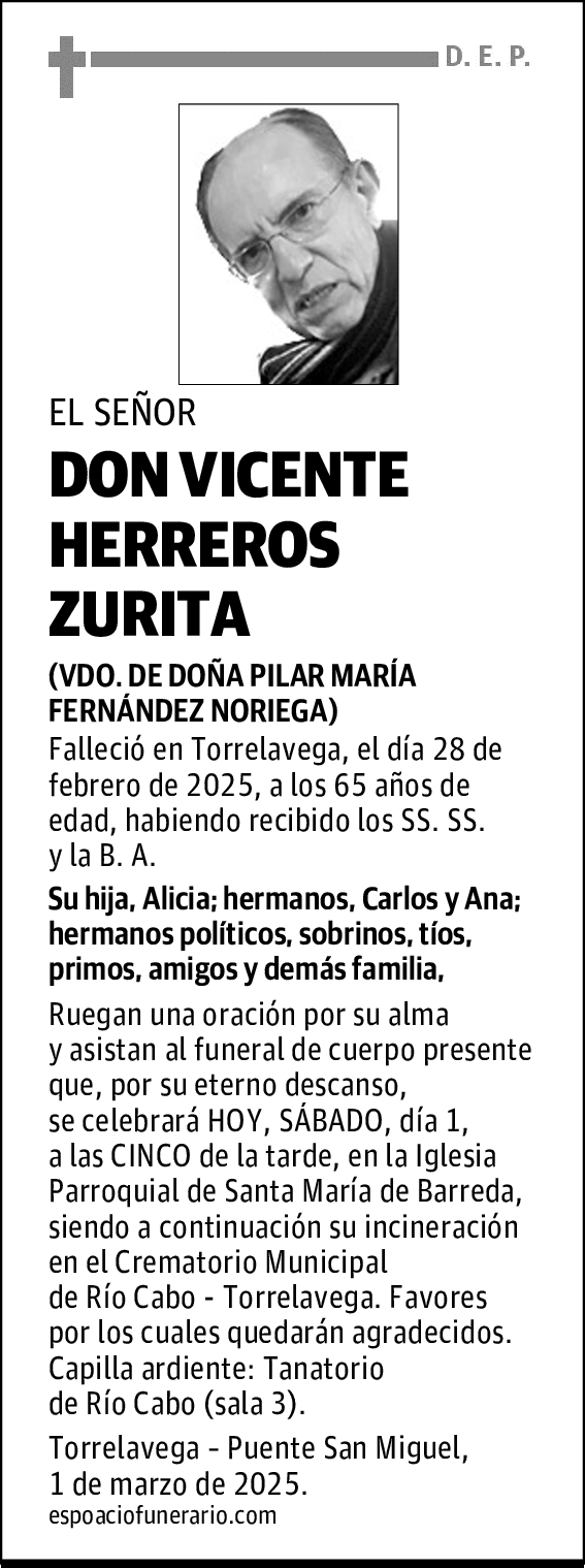 DON VICENTE HERREROS ZURITA