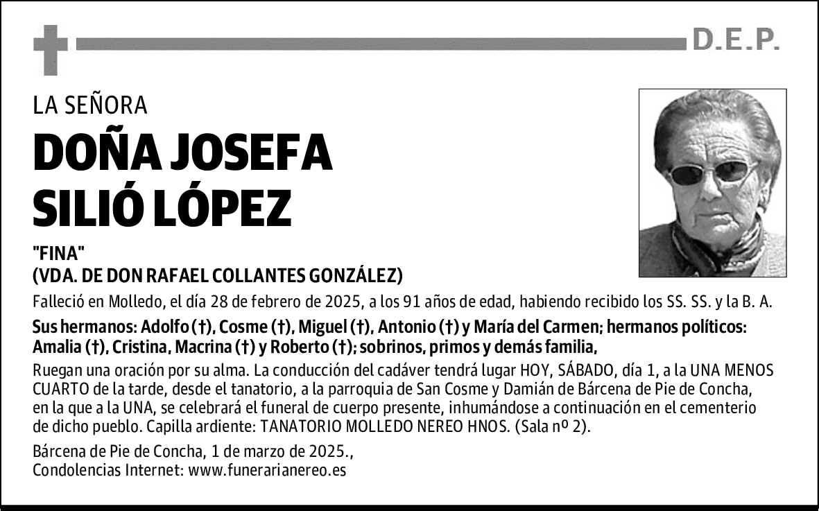 DOÑA JOSEFA SILIÓ LÓPEZ