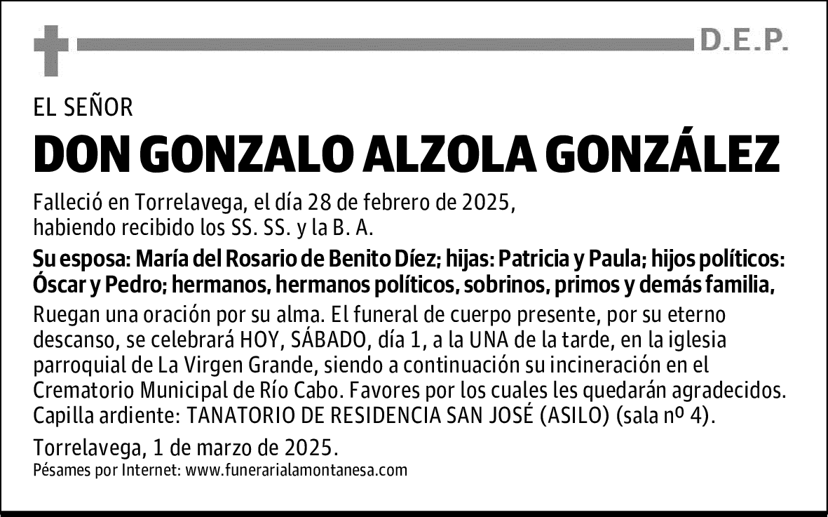 DON GONZALO ALZOLA GONZÁLEZ