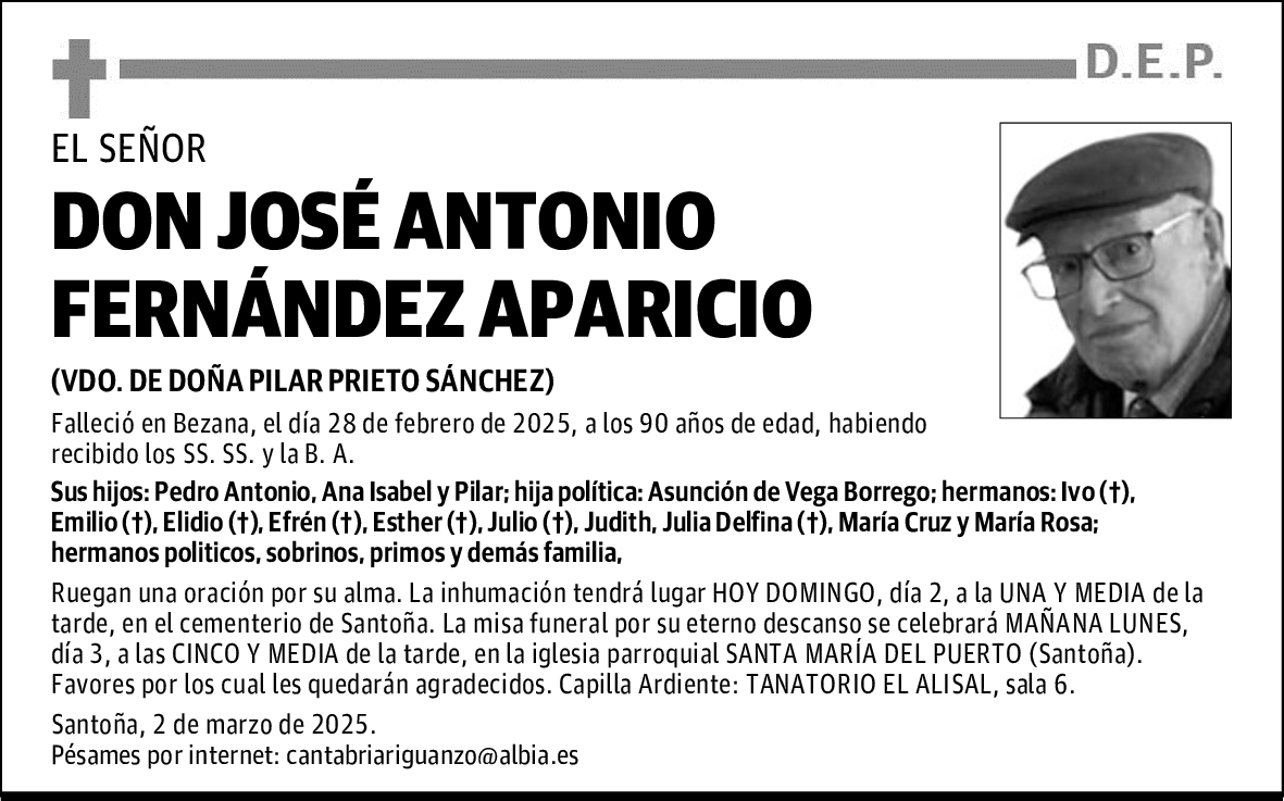 DON JOSÉ ANTONIO FERNÁNDEZ APARICIO