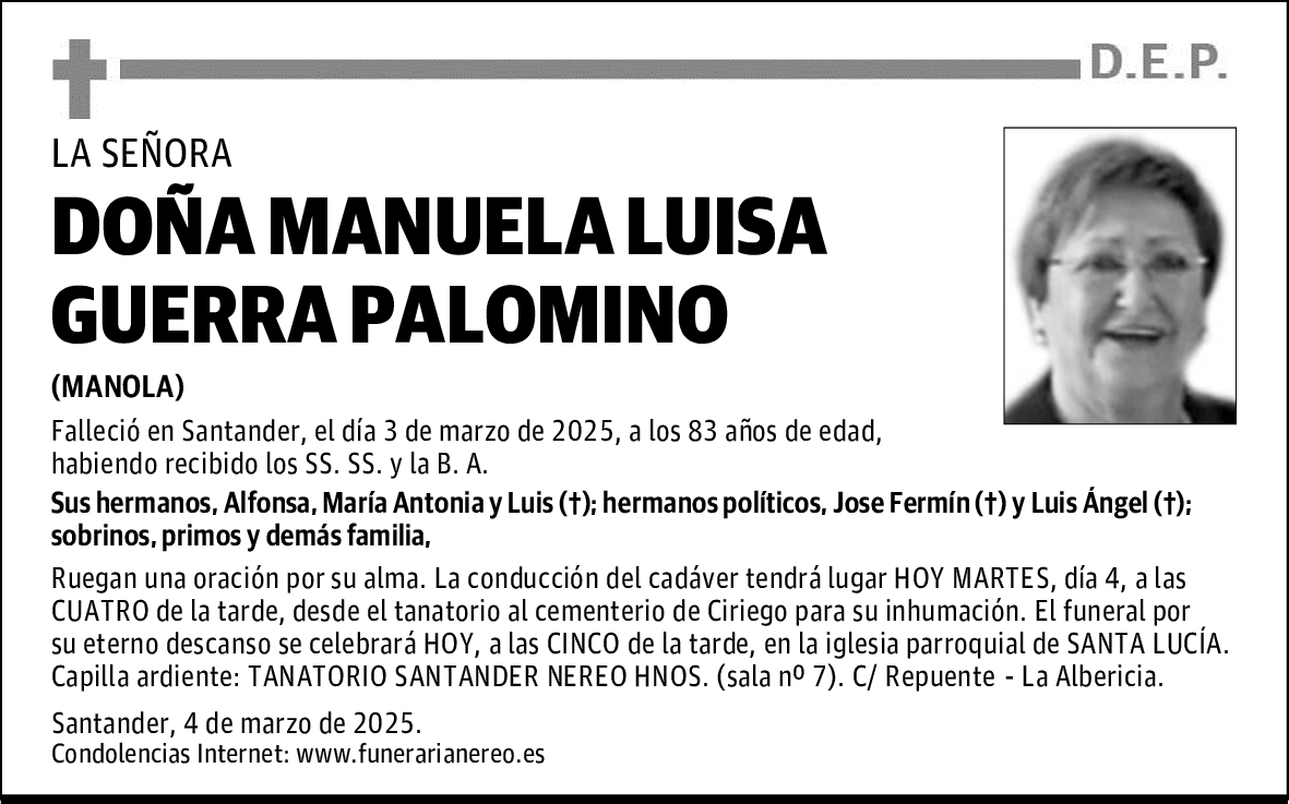 DOÑA MANUELA LUISA GUERRA PALOMINO
