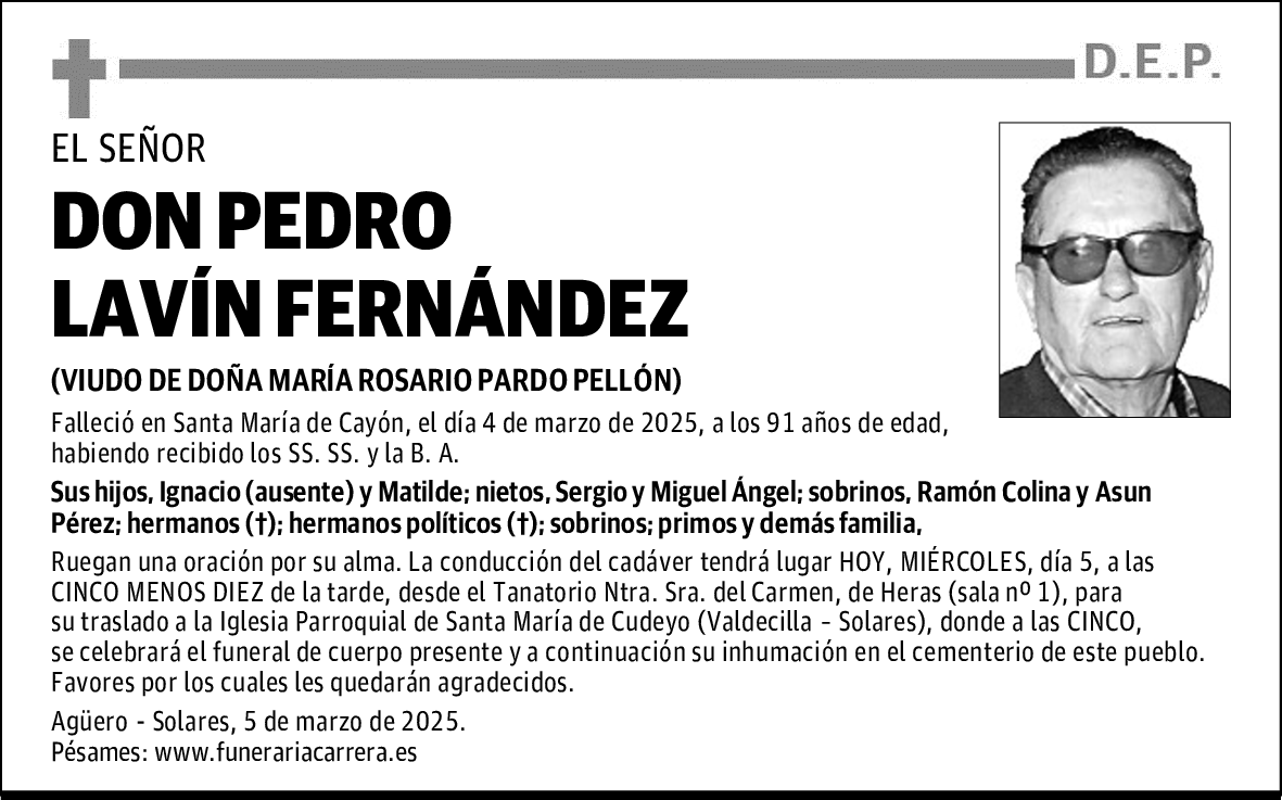 DON PEDRO LAVÍN FERNÁNDEZ