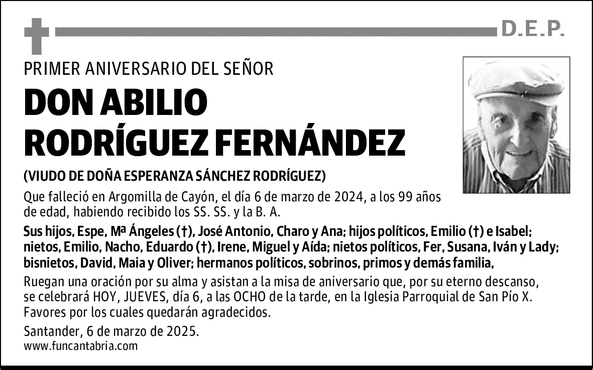 DON ABILIO RODRÍGUEZ FERNÁNDEZ