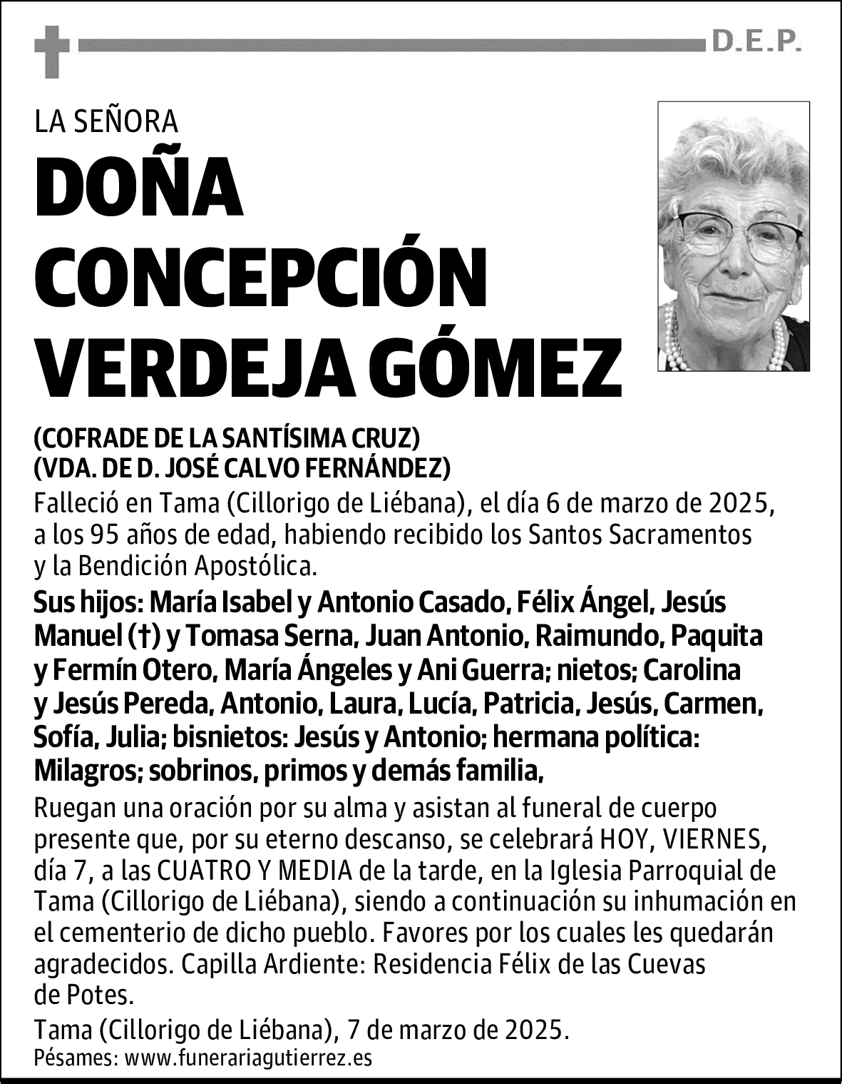 DOÑA CONCEPCIÓN VERDEJA GÓMEZ