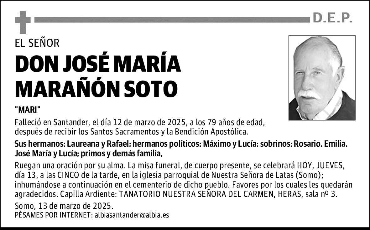 DON JOSÉ MARÍA MARAÑÓN SOTO