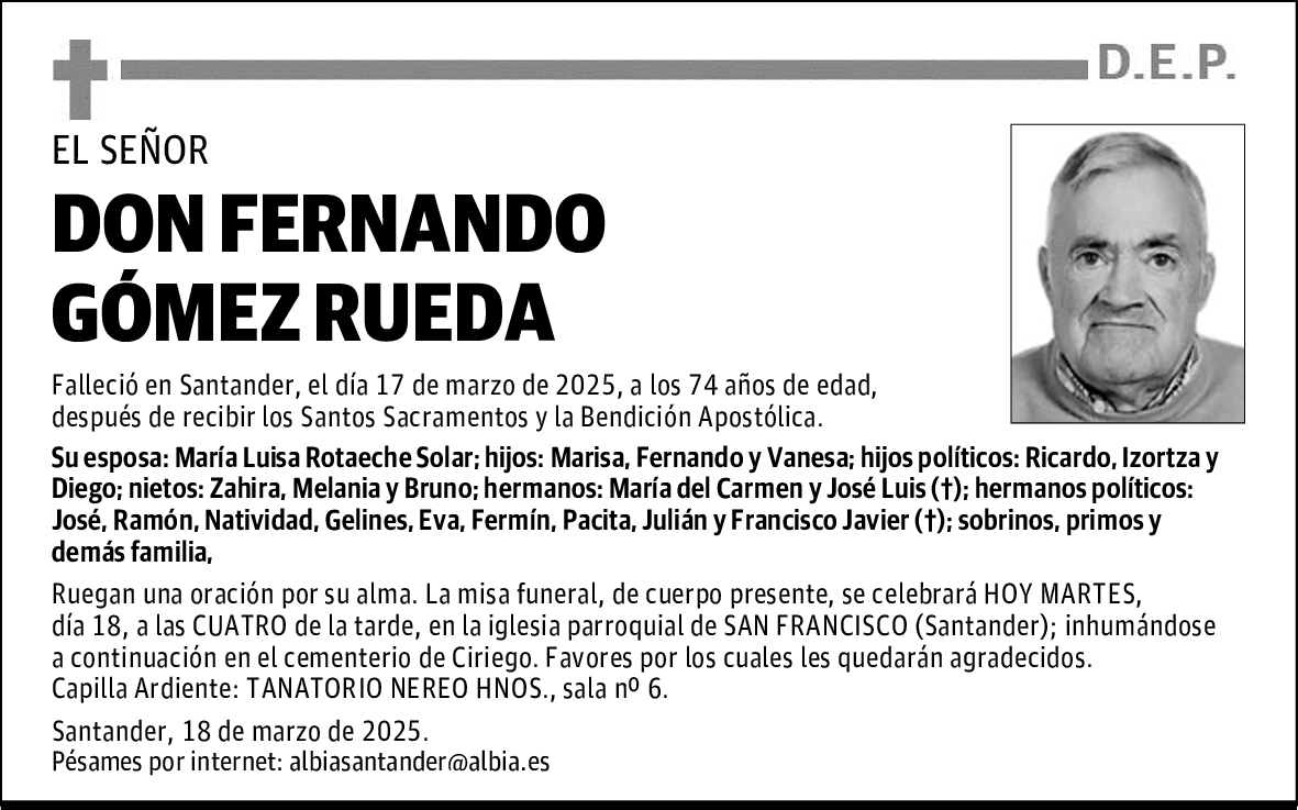 DON FERNANDO GÓMEZ RUEDA