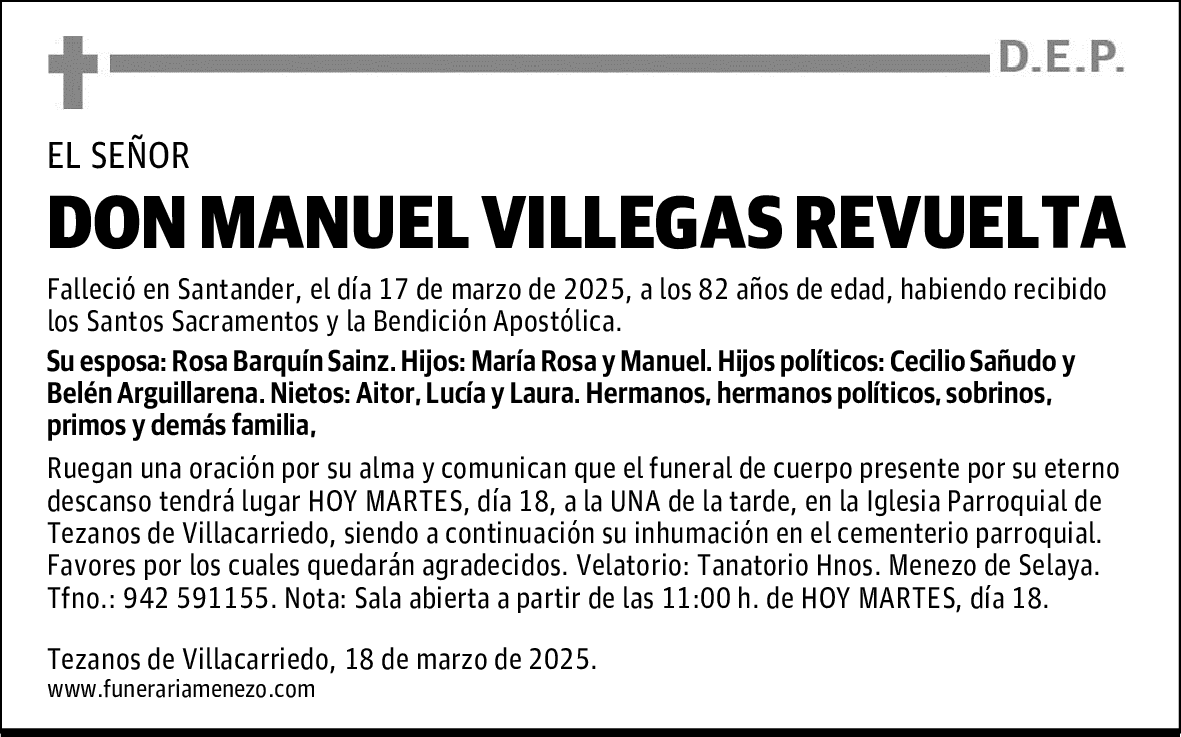 DON MANUEL VILLEGAS REVUELTA