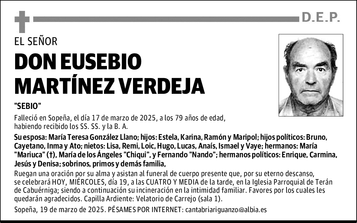 DON EUSEBIO MARTÍNEZ VERDEJA