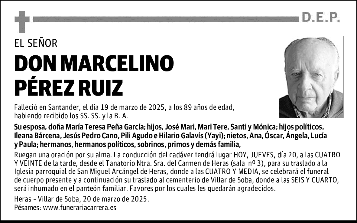 DON MARCELINO PÉREZ RUIZ
