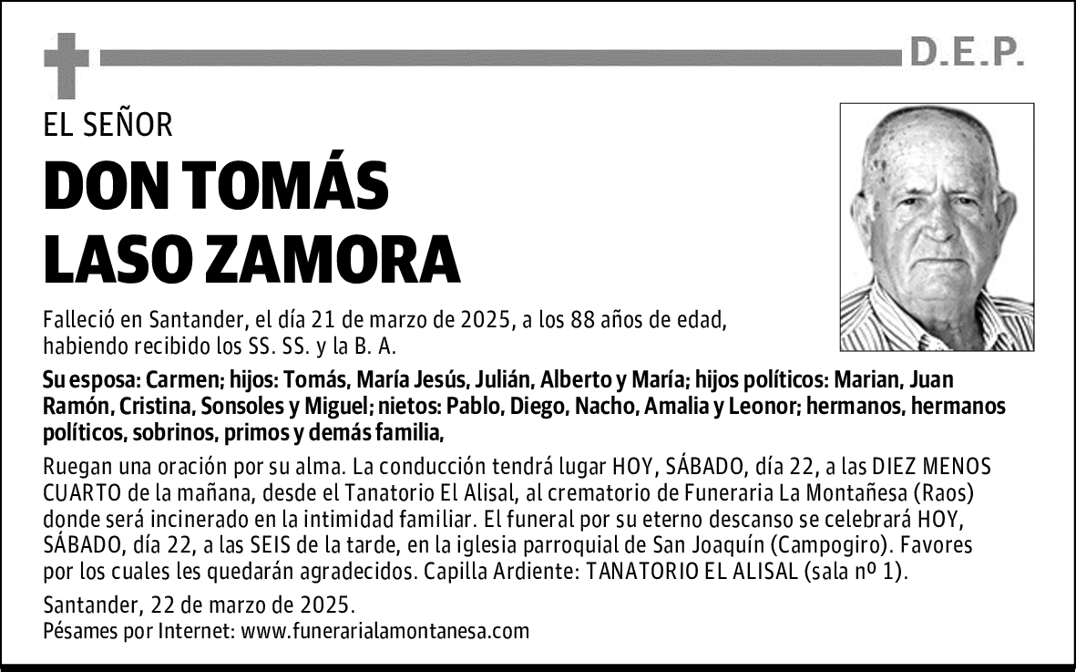 DON TOMÁS LASO ZAMORA