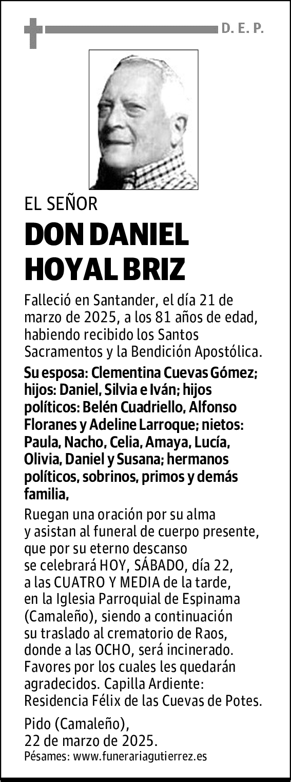 DON DANIEL HOYAL BRIZ