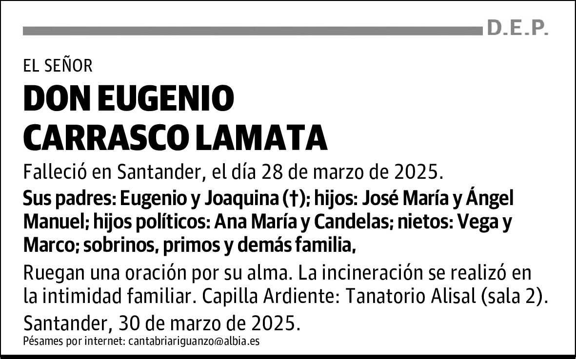 DON EUGENIO CARRASCO LAMATA