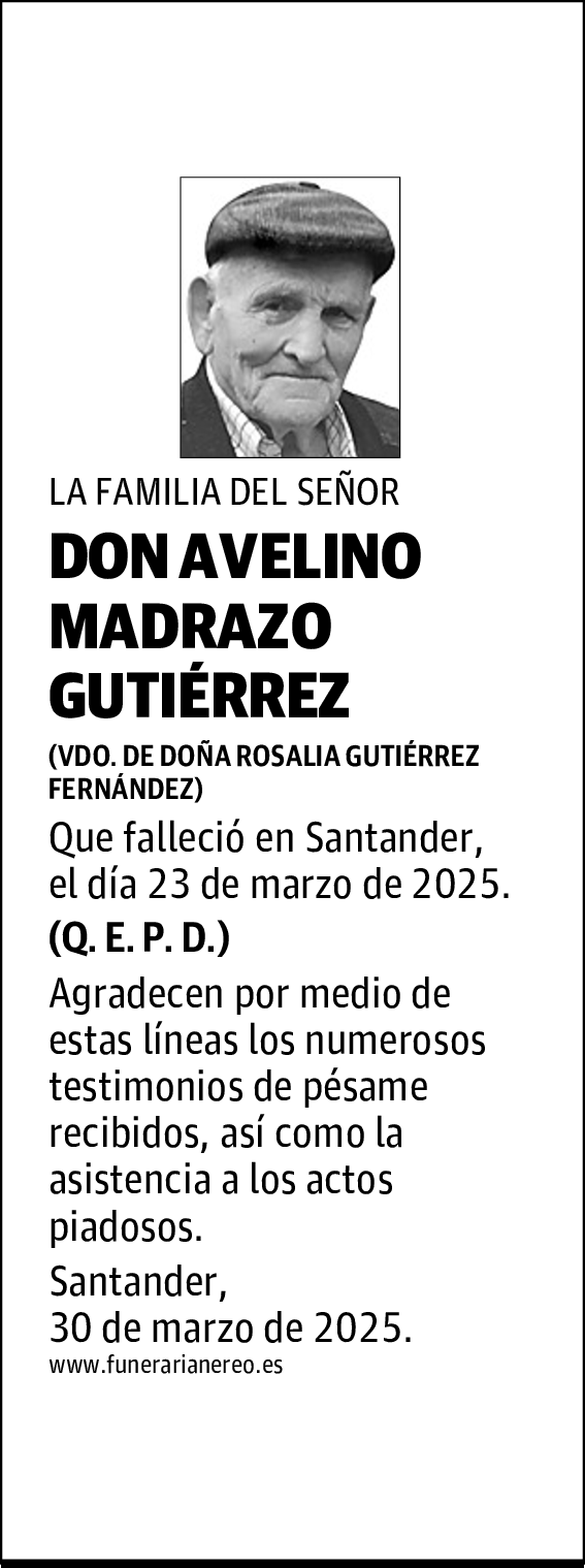 DON AVELINO MADRAZO GUTIERREZ