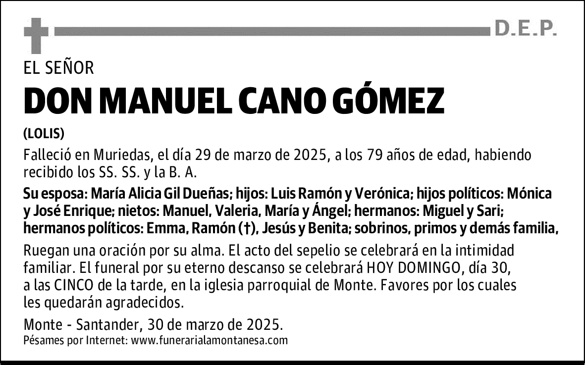DON MANUEL CANO GÓMEZ