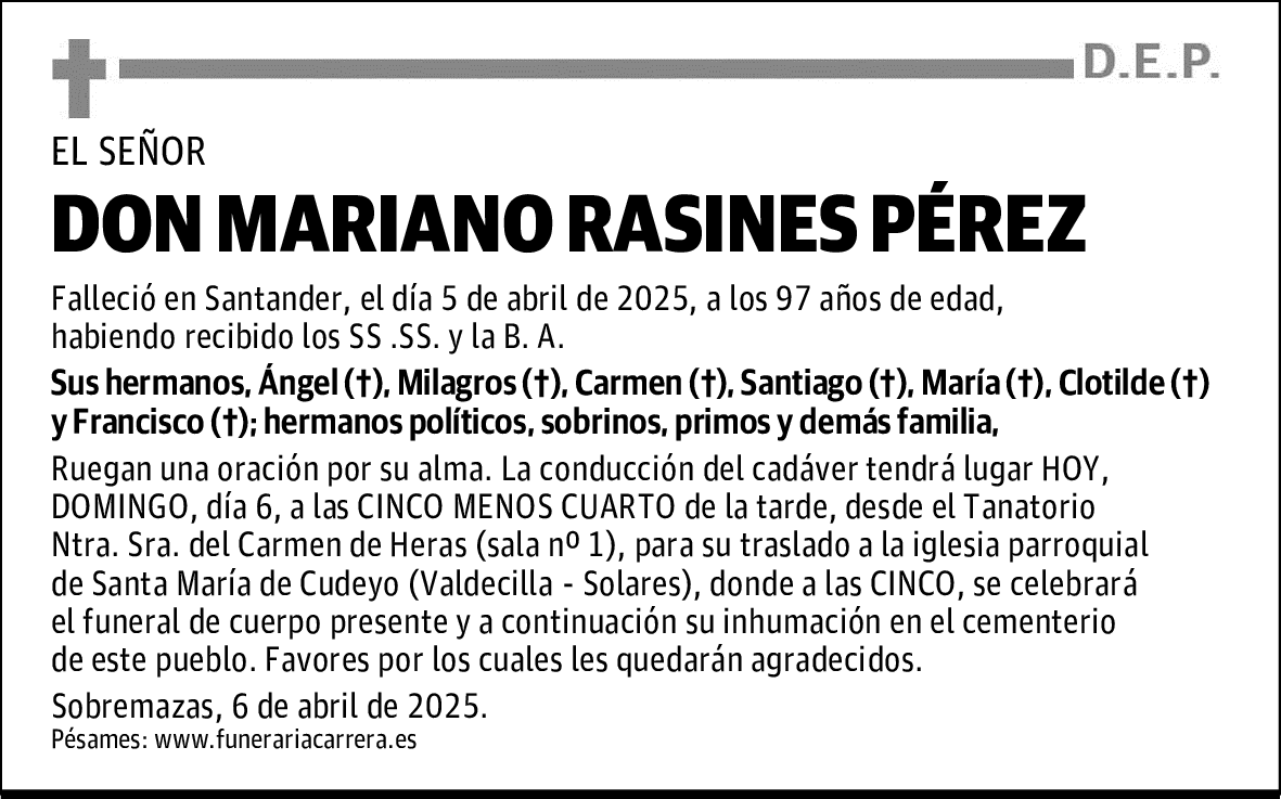 DON MARIANO RASINES PÉREZ