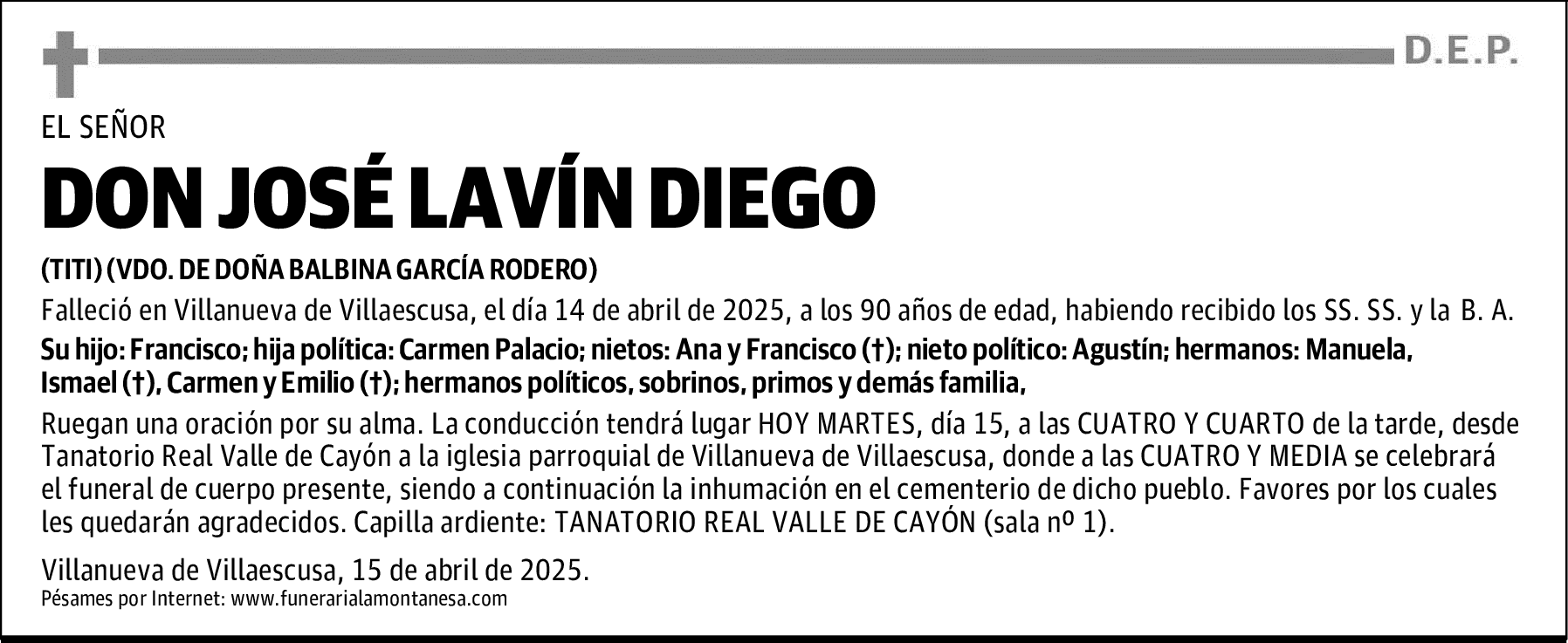 DON JOSÉ LAVÍN DIEGO