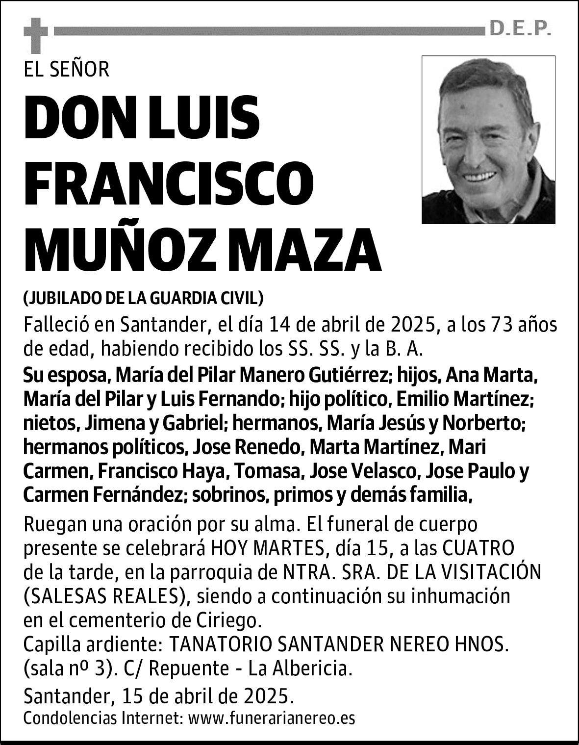 DON LUIS FRANCISCO MUÑOZ MAZA