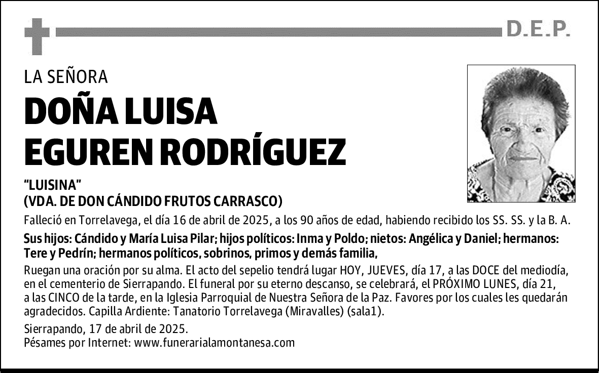 DOÑA LUISA EGUREN RODRÍGUEZ