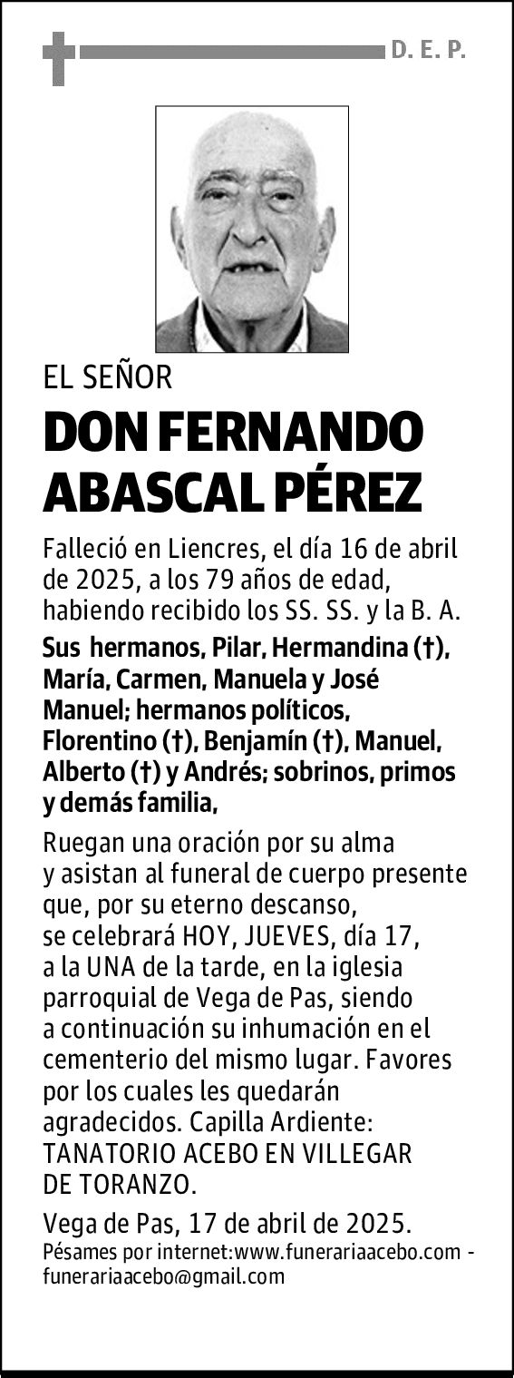DON FERNANDO ABASCAL PÉREZ