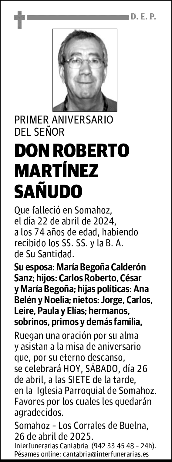 DON ROBERTO MARTÍNEZ SAÑUDO