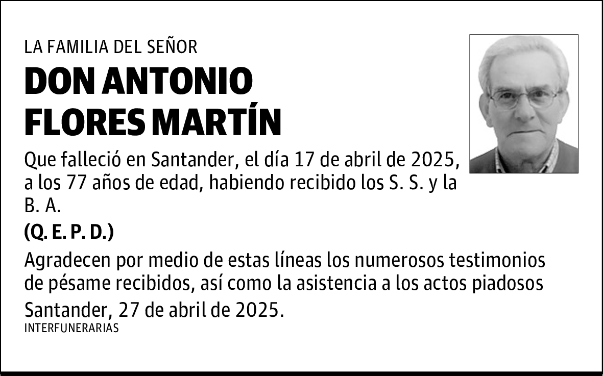 DON ANTONIO FLORES MARTÍN