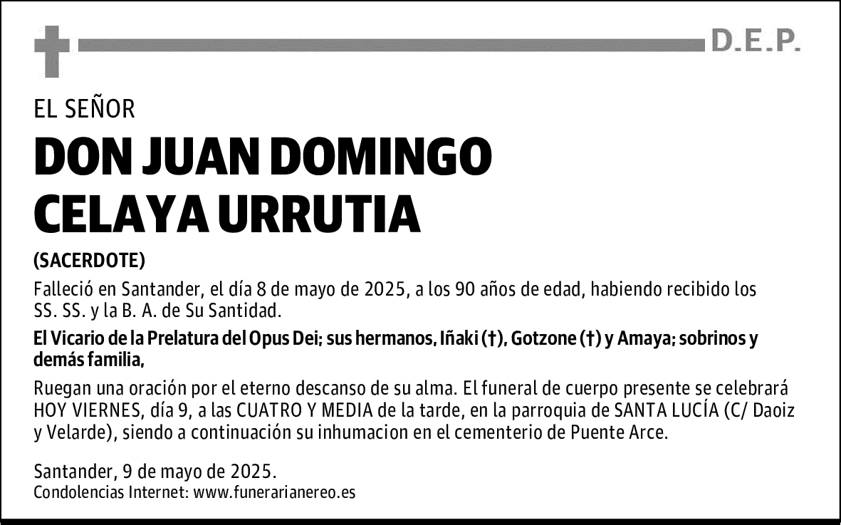 DON JUAN DOMINGO CELAYA URRUTIA