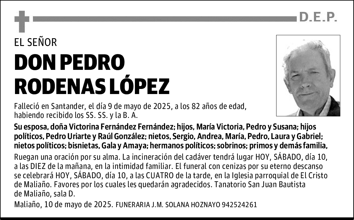 DON PEDRO RODENAS LÓPEZ