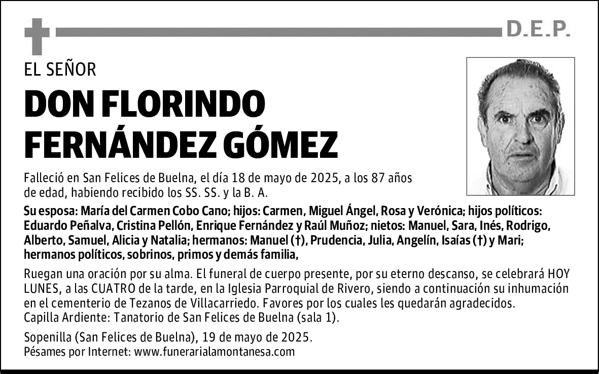 DON FLORINDO FERNÁNDEZ GÓMEZ