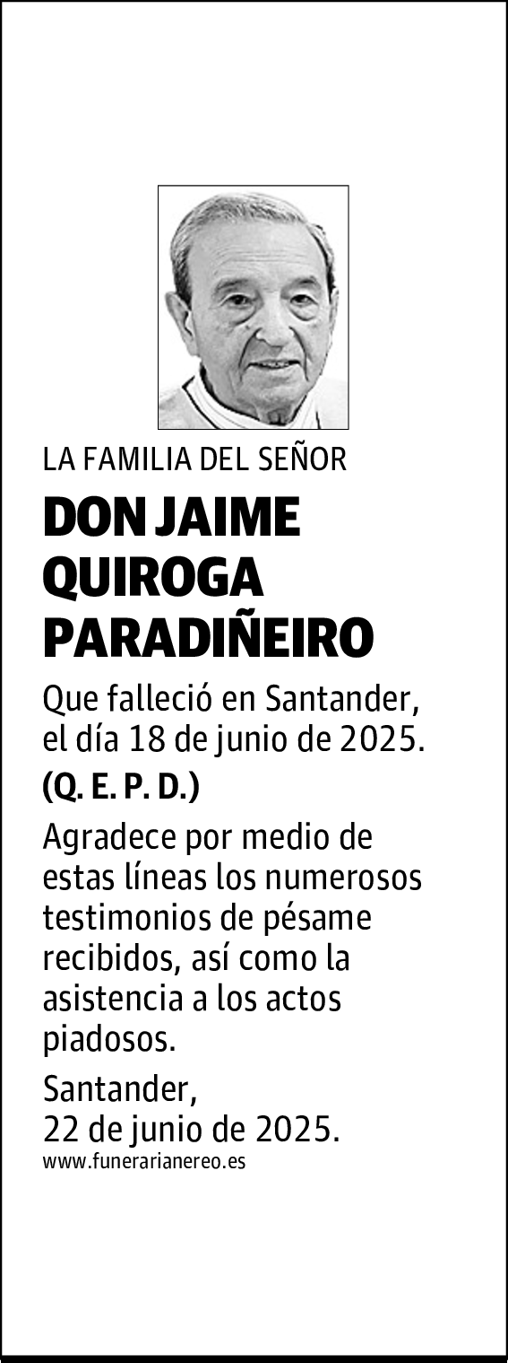 DON JAIME QUIROGA PARADIÑEIRO