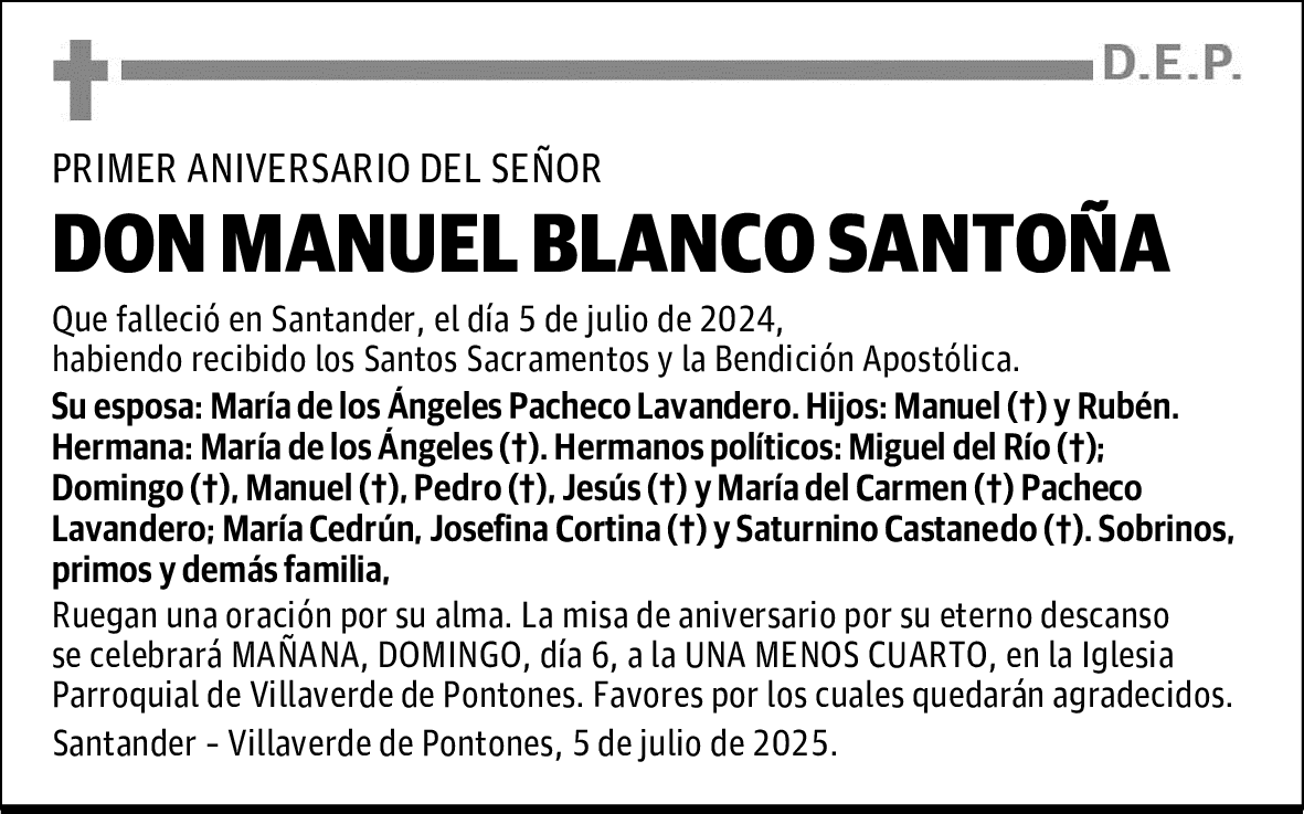 DON MANUEL BLANCO SANTOÑA