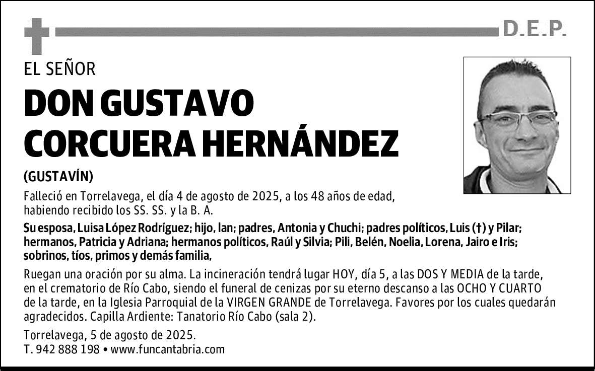 DON GUSTAVO CORCUERA HERNÁNDEZ