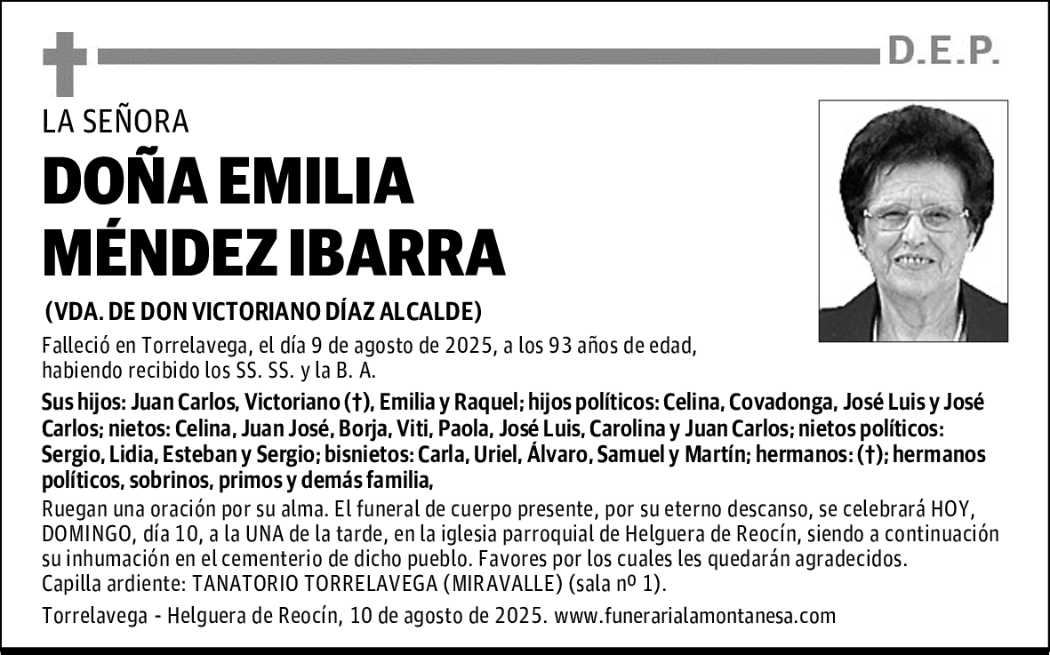 DOÑA EMILIA MÉNDEZ IBARRA