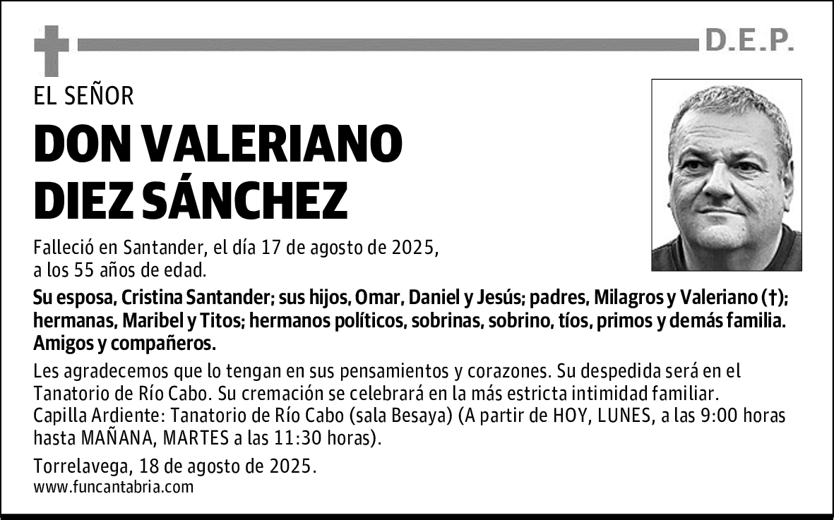 DON VALERIANO DIEZ SÁNCHEZ