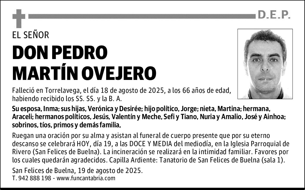 DON PEDRO MARTÍN OVEJERO