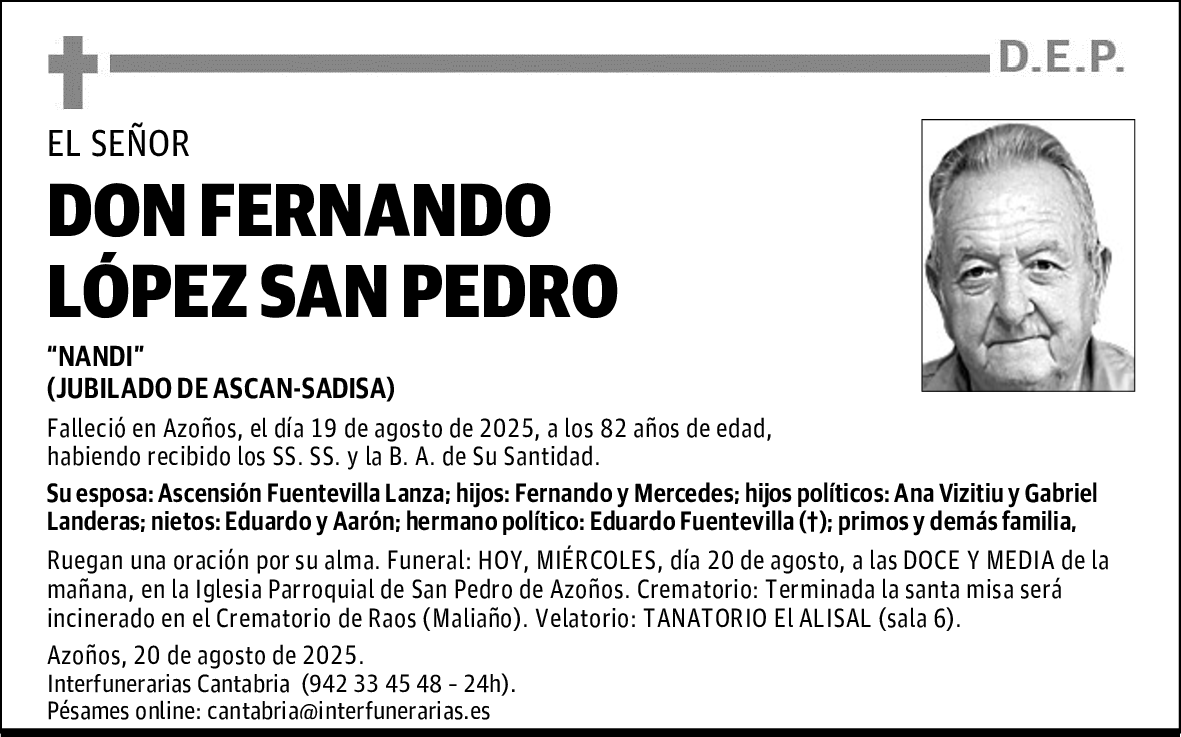 DON FERNANDO LÓPEZ SAN PEDRO