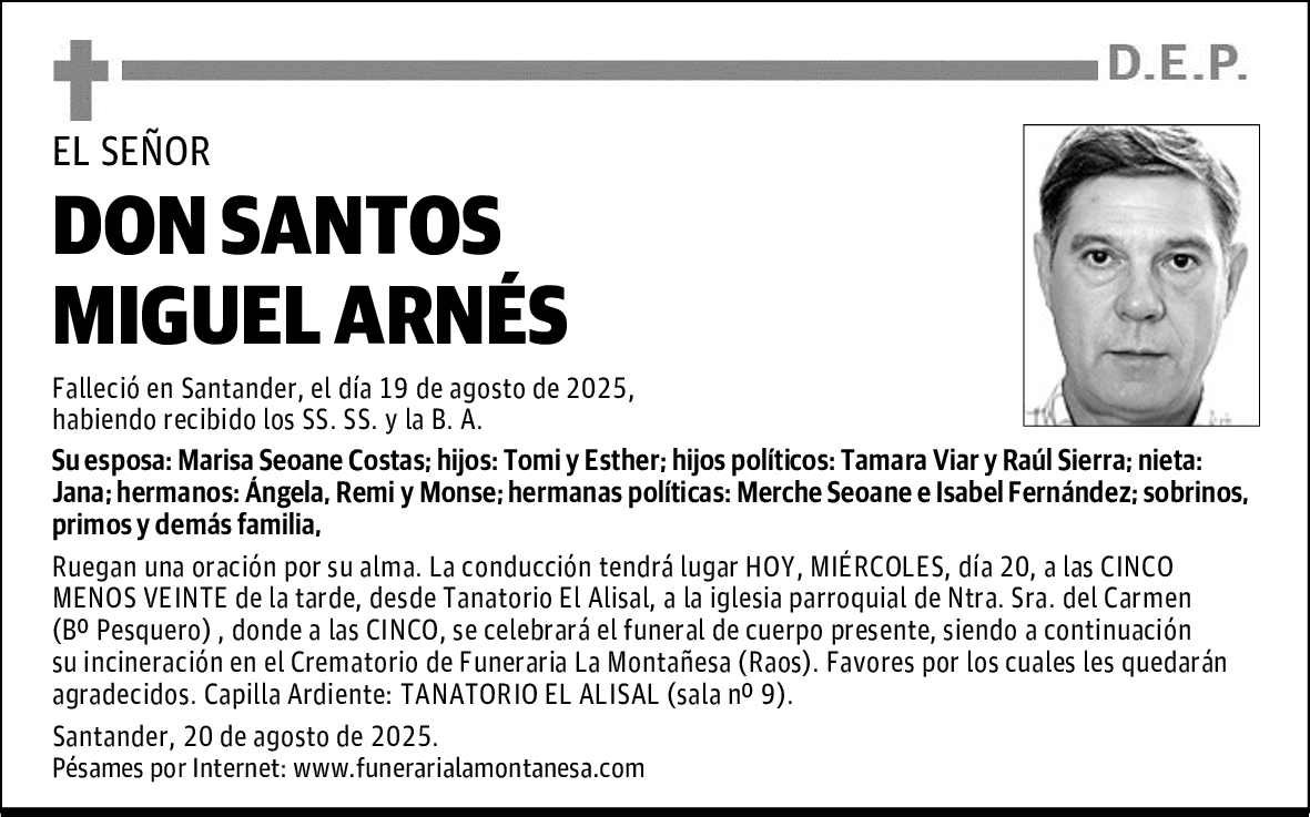 DON SANTOS MIGUEL ARNÉS