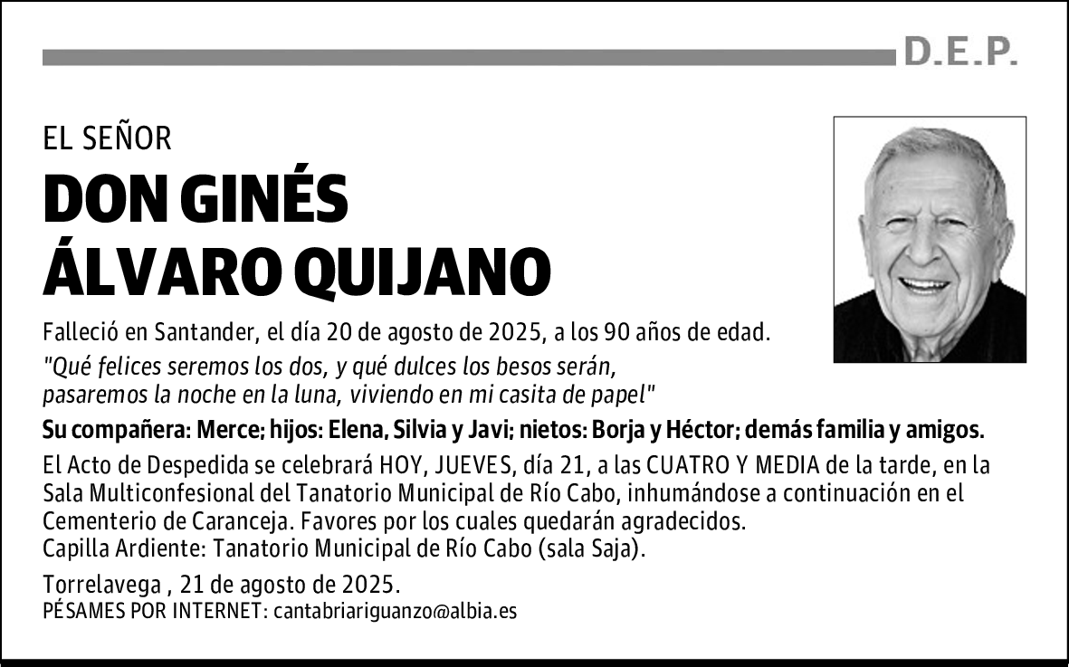 DON GINÉS ÁLVARO QUIJANO