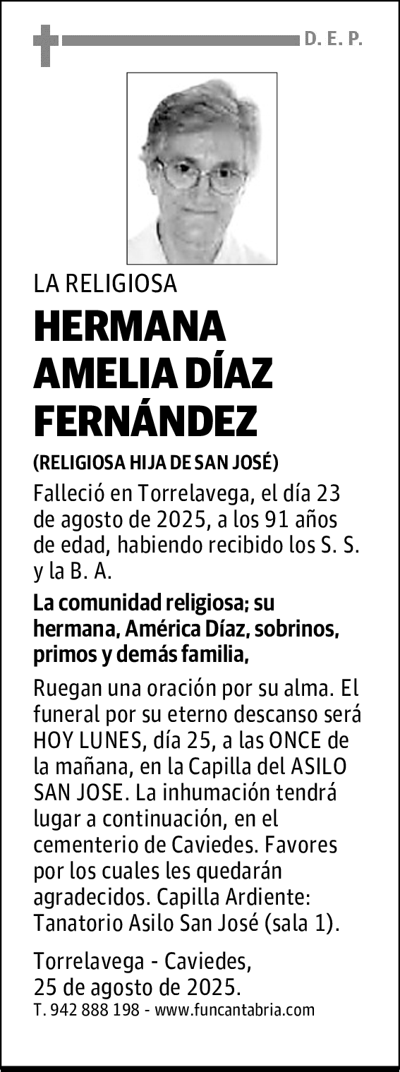 HERMANA AMELIA DÍAZ FERNÁNDEZ