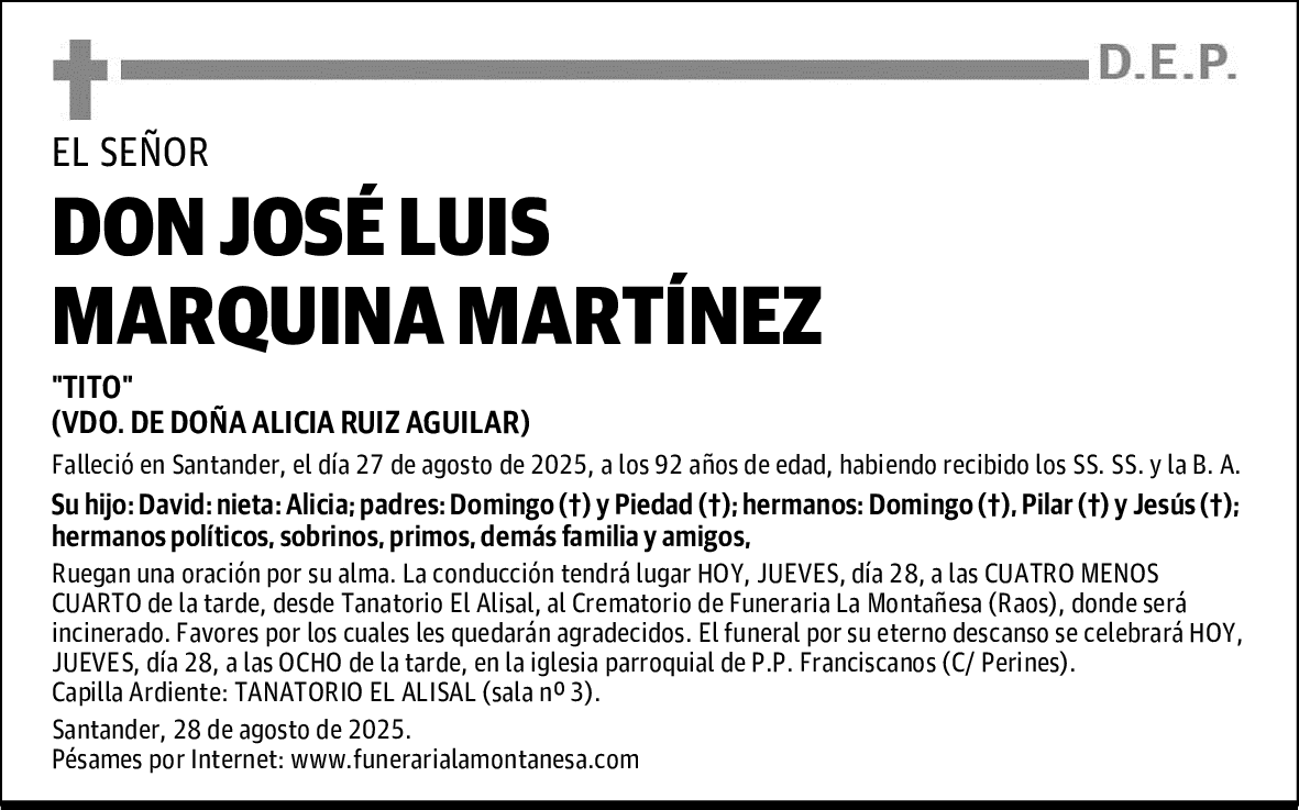 DON JOSÉ LUIS MARQUINA MARTÍNEZ