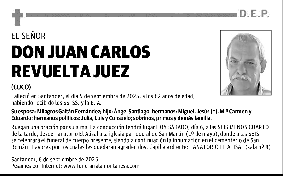 DON JUAN CARLOS REVUELTA JUEZ
