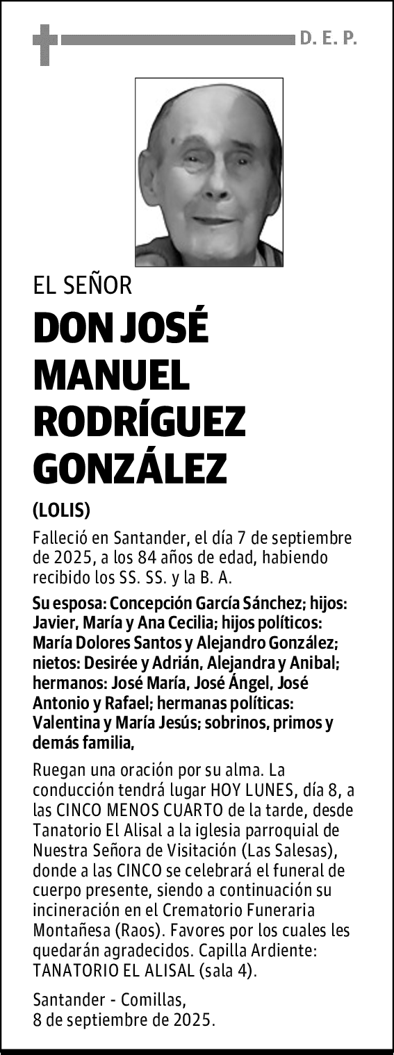 DON JOSÉ MANUEL RODRÍGUEZ GONZÁLEZ