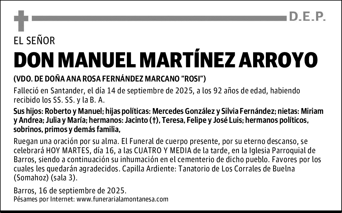 DON MANUEL MARTÍNEZ ARROYO