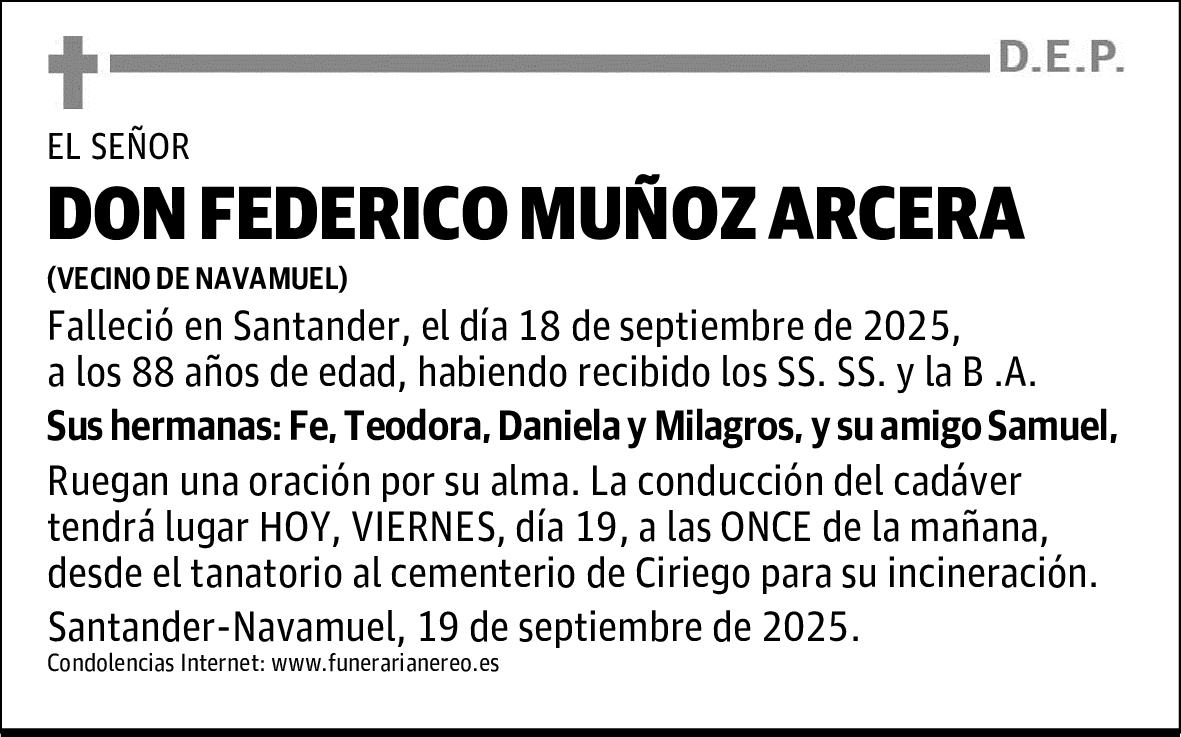 DON FEDERICO MUÑOZ ARCERA