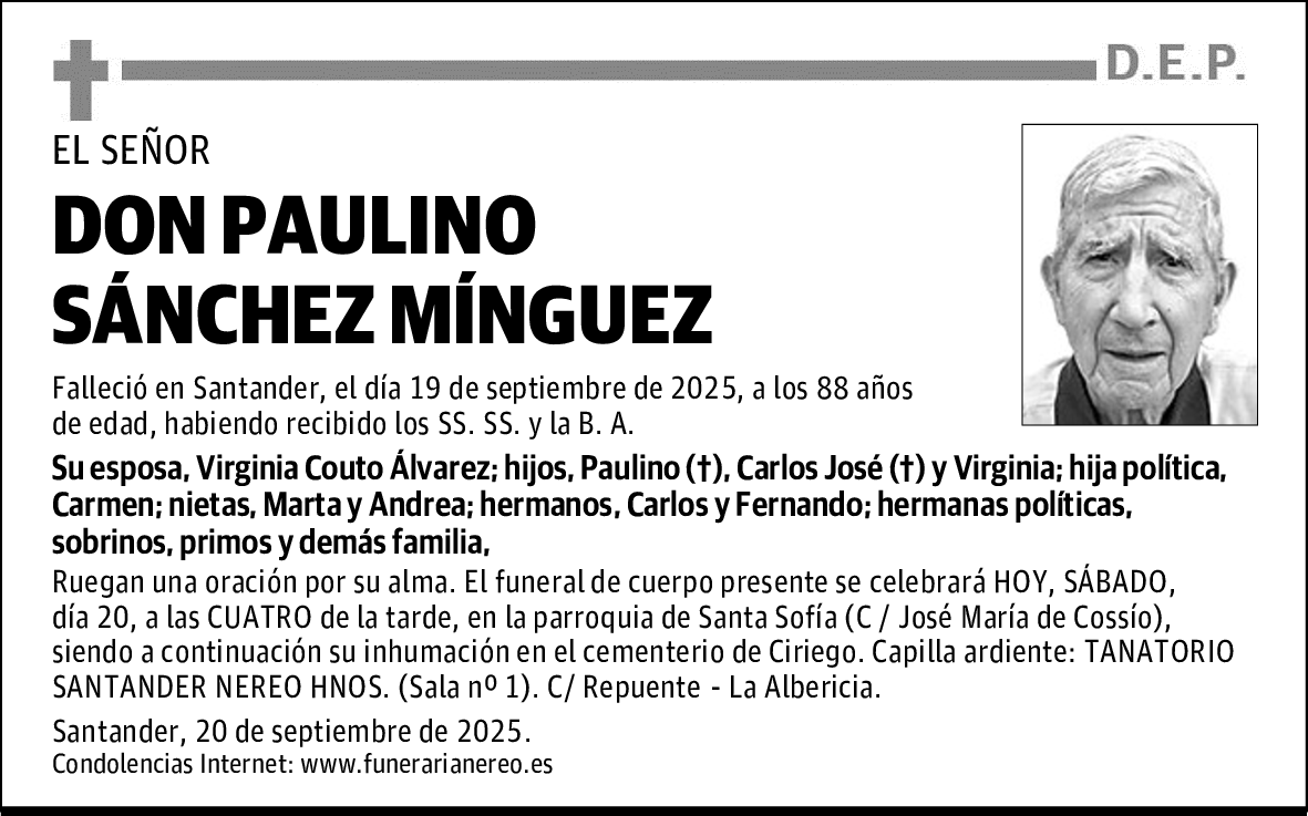 DON PAULINO SÁNCHEZ MÍNGUEZ